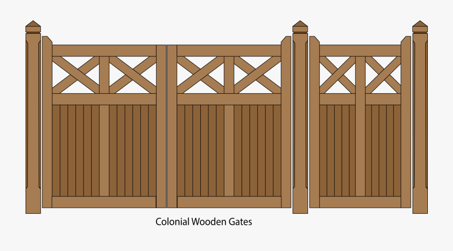 Wooden Gates Picket And - Wooden Gate Clipart Of Gate, Transparent Clipart