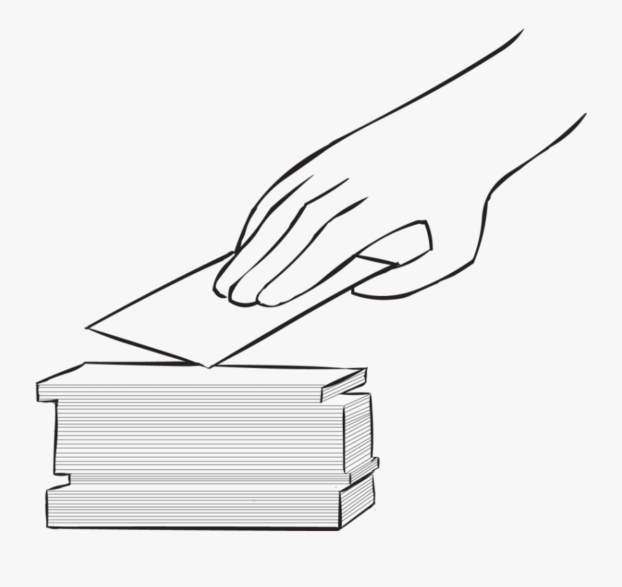 Hand Picking Up An Index Card, As Featured In Fun Large, Transparent Clipart