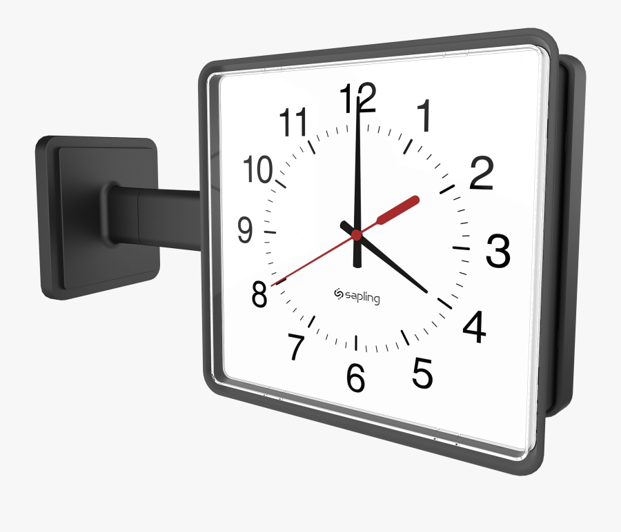 Square Double Mount - Atomic Time Wall Clock, Transparent Clipart