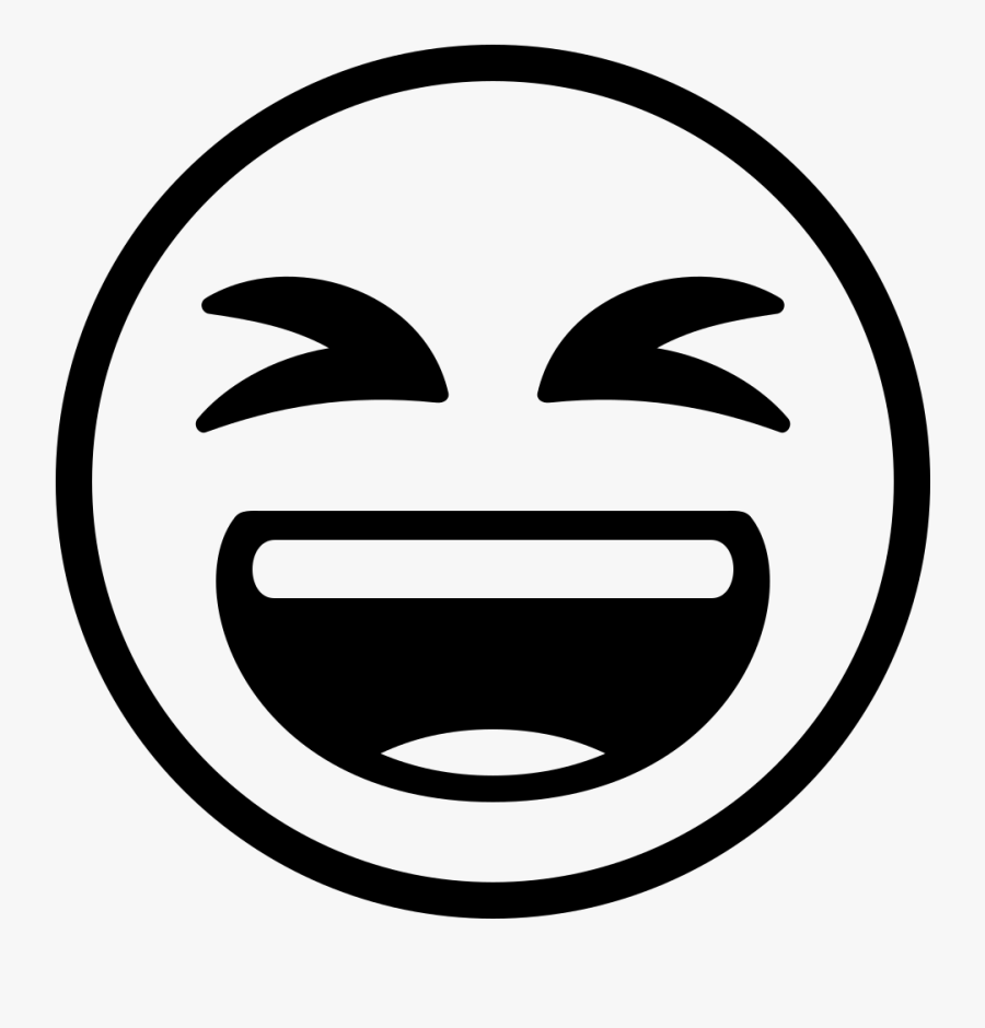 Laughing Face Emoji Black And White