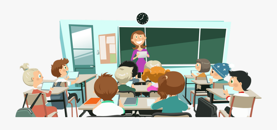 Clip Art Picture Of A Classroom With Students - Students In Classroom Png, Transparent Clipart