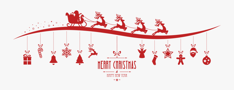 Clip Art Reindeer Christmas Clip Art - Merry Christmas Signature, Transparent Clipart