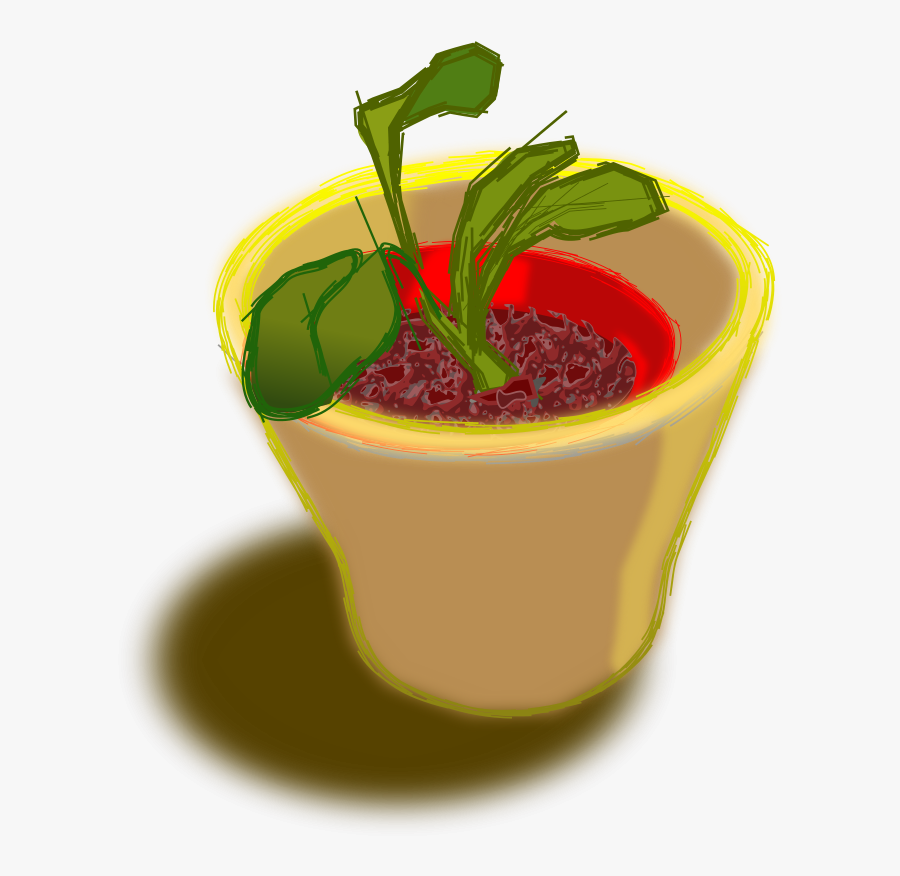 Plant In Two Pots - Clip Art, Transparent Clipart