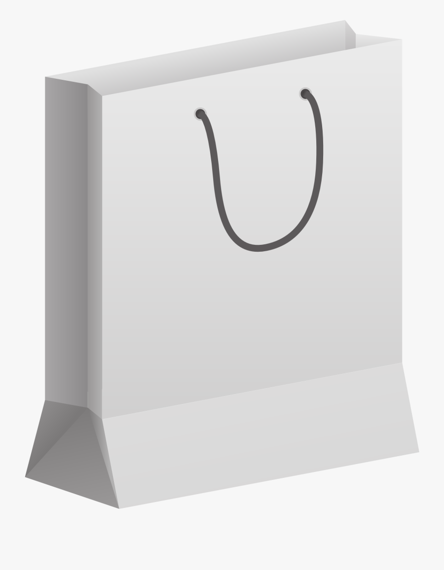 White Paper Bag Png, Transparent Clipart