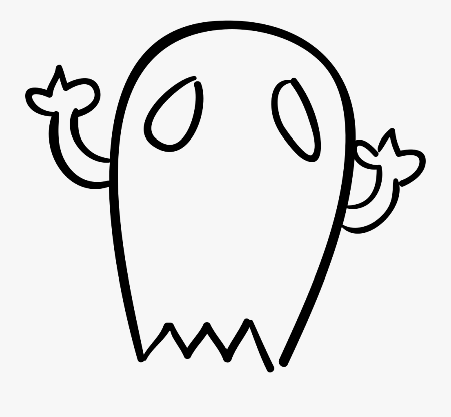 Drawing Halloween Outline Transparent Png Clipart Free - Ghost Outline Png, Transparent Clipart