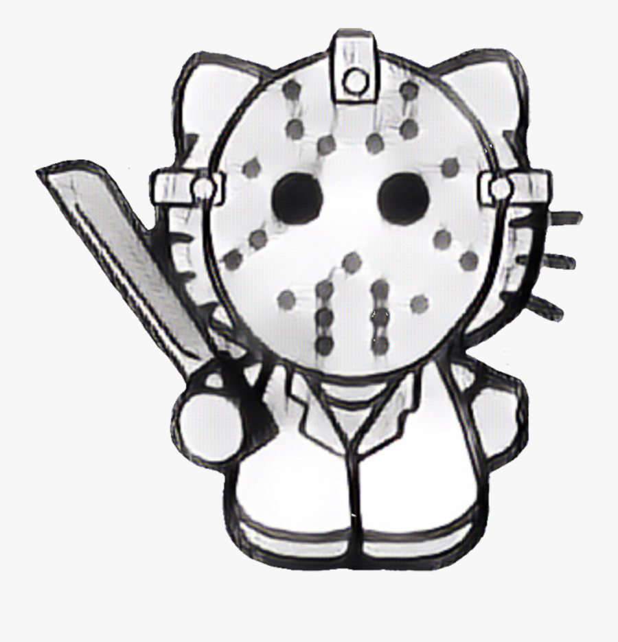 Horror Gore Movie Jason Mask Killer Blood Hk Hellokitty - Hello Kitty Jason Voorhees, Transparent Clipart