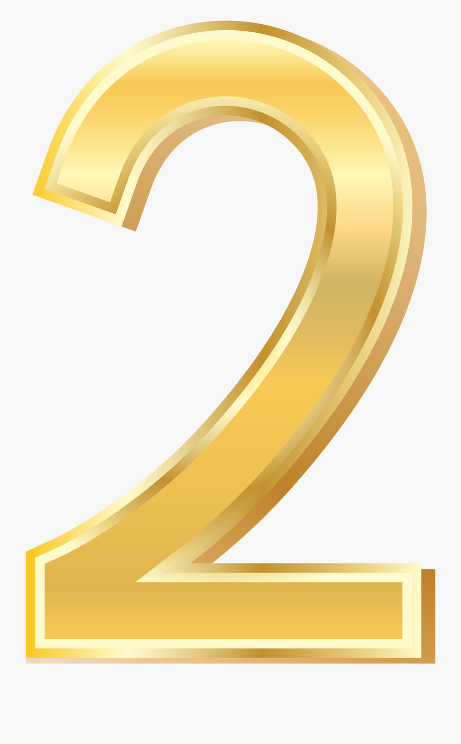 Gold Number Two Png, Transparent Clipart