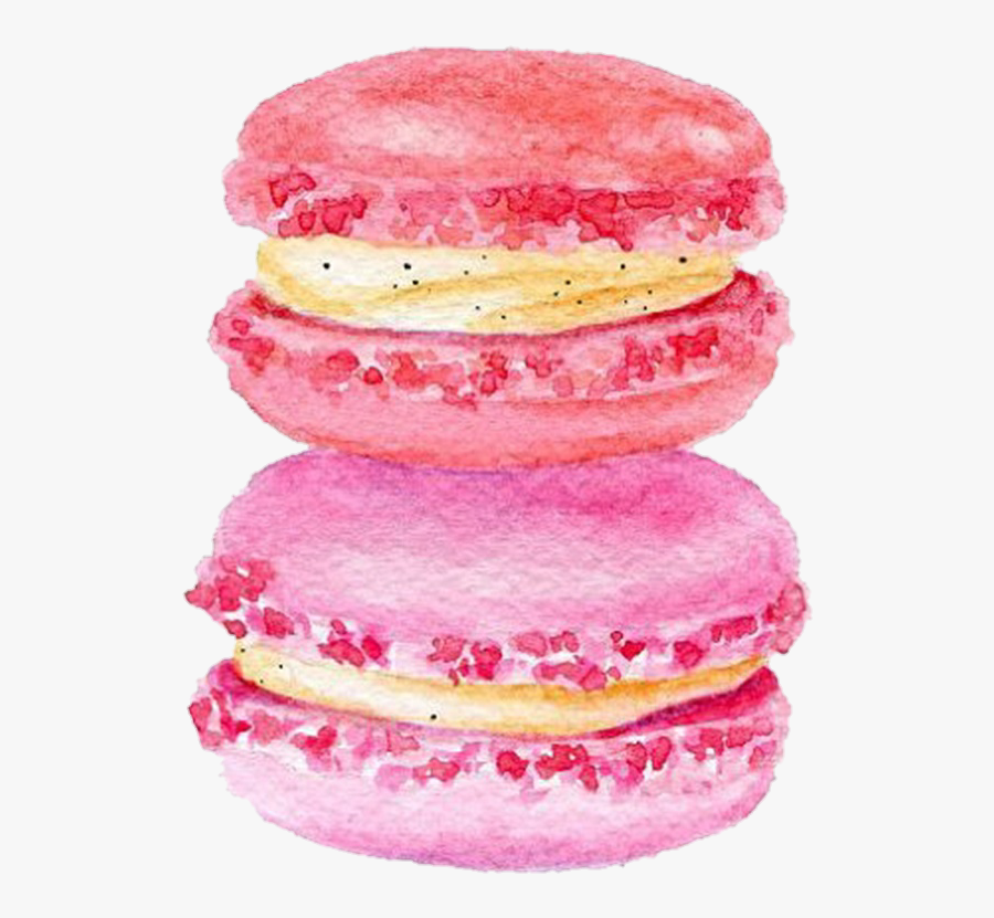 Cute Macaron Pink Sweet Watercolor , Png Download - Macaron In A Cookie Cutter World, Transparent Clipart