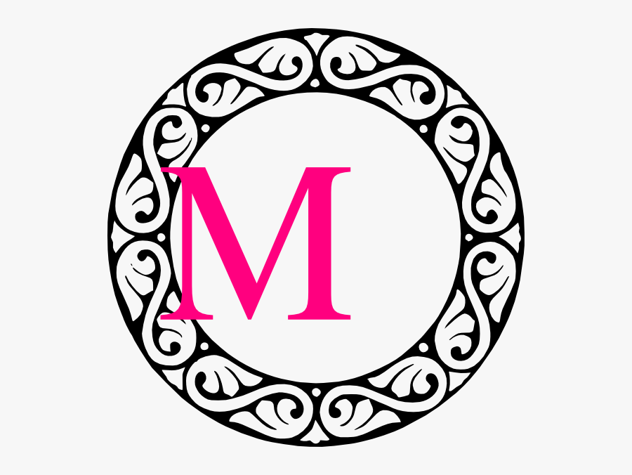 Letter M Clip Art At Clker - Letter J Monogram Clipart, Transparent Clipart