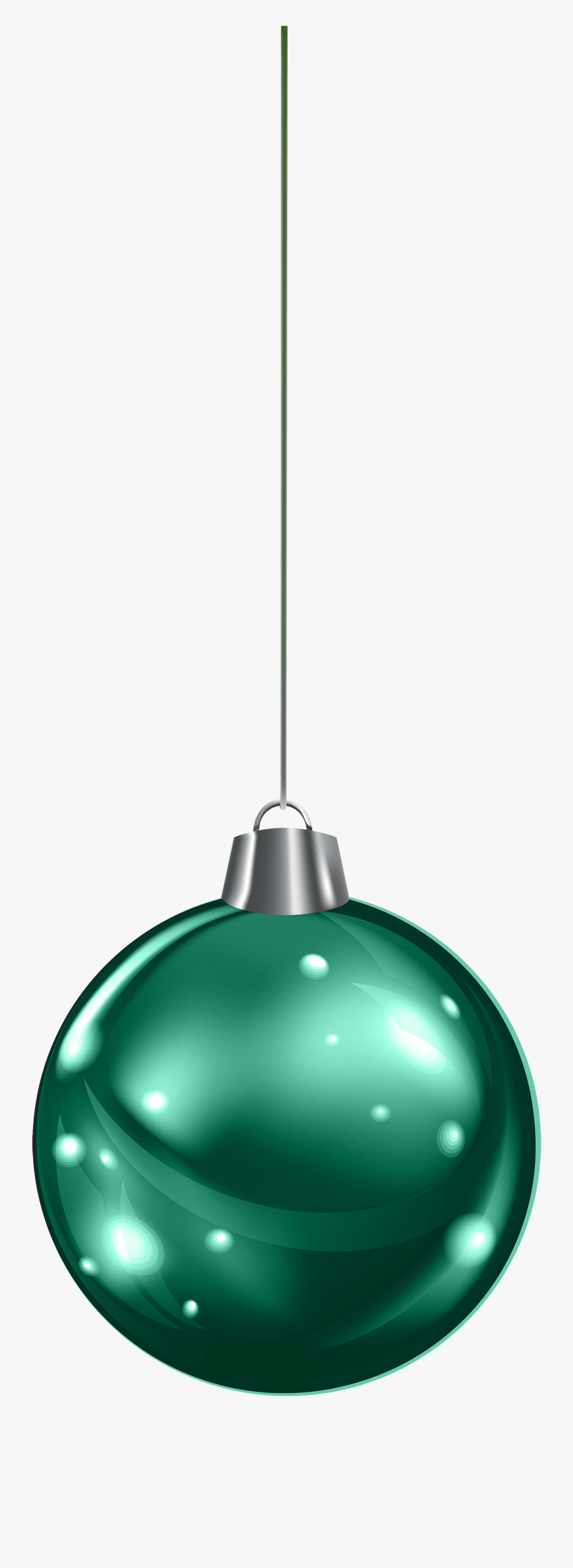 Hanging Green Christmas Ball Png Clipart - Hanging Christmas Balls Transparent, Transparent Clipart