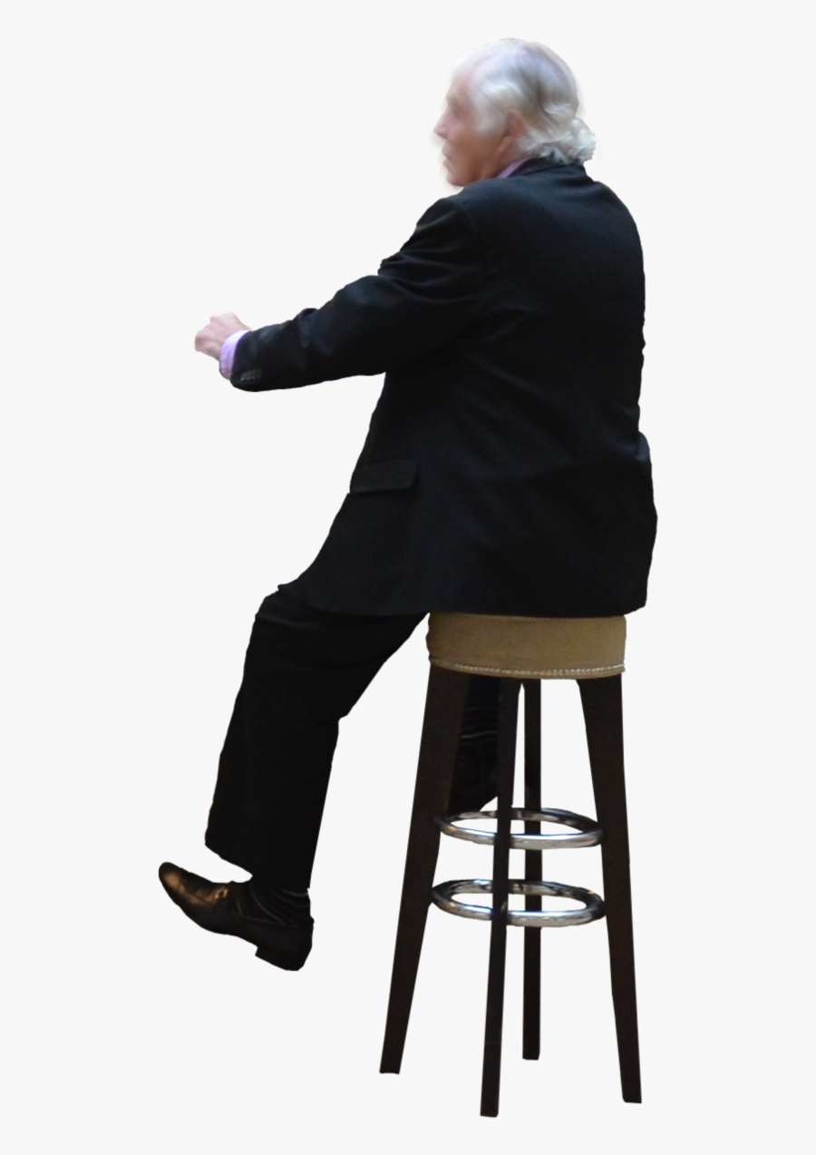 Clip Art Bar Chair Transprent Png - Person Sitting On Stool Png, Transparent Clipart