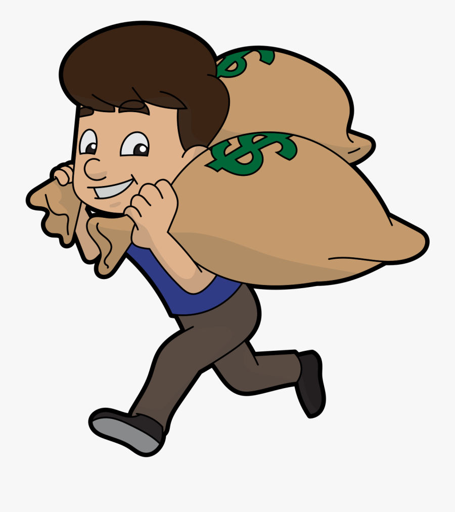 Cartoon Guy With Money, Transparent Clipart