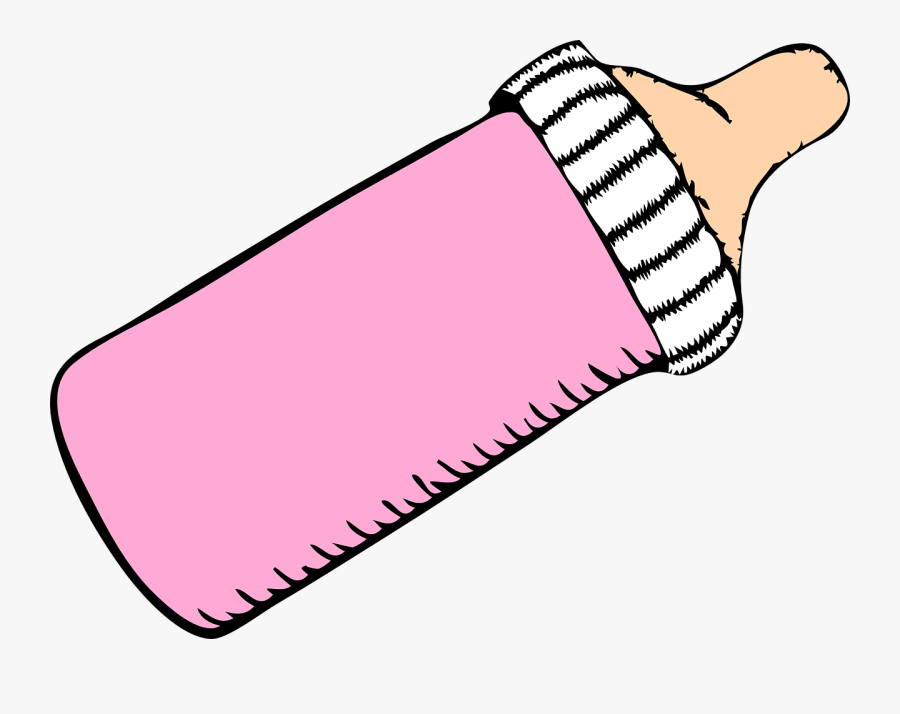 Pink Baby Bottle Clipart, Transparent Clipart