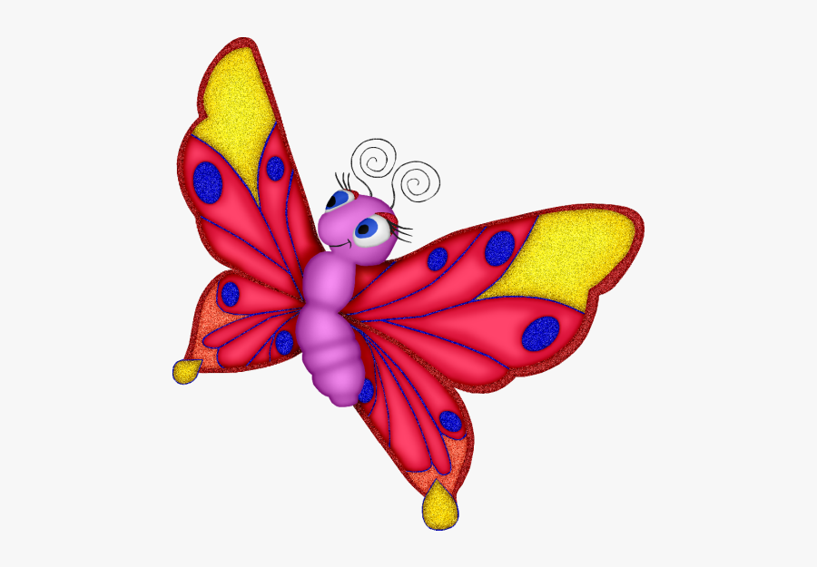 Butterflies Cartoon, Transparent Clipart