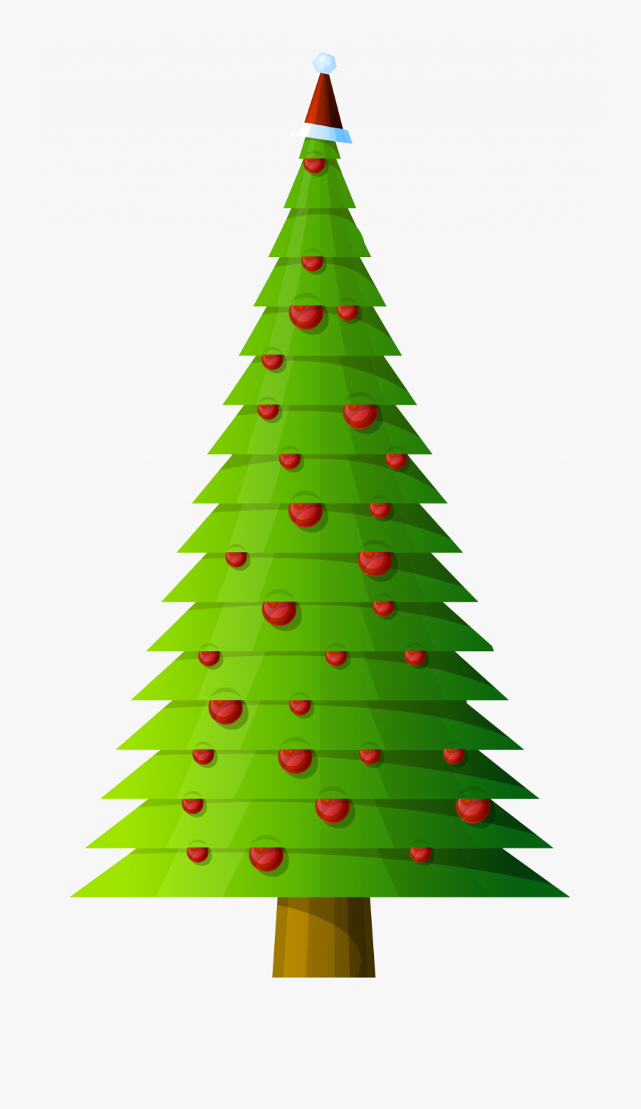 Christmas Tree Clipart Top Border - Tall Christmas Tree Clipart, Transparent Clipart