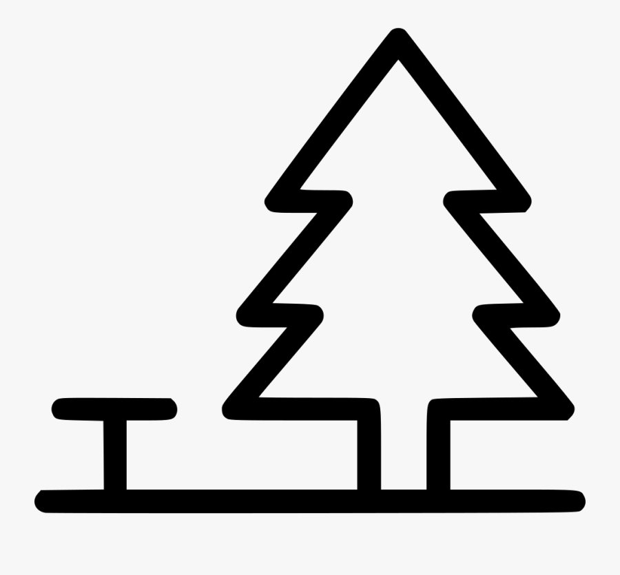 Transparent Park Bench Clipart Free - Transparent Outline Christmas Tree, Transparent Clipart