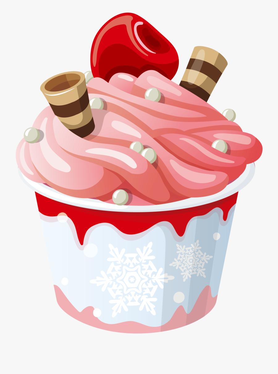 Ice Cream French Cuisine Fudge Sundae - Vector Ice Cream Cup, Transparent Clipart