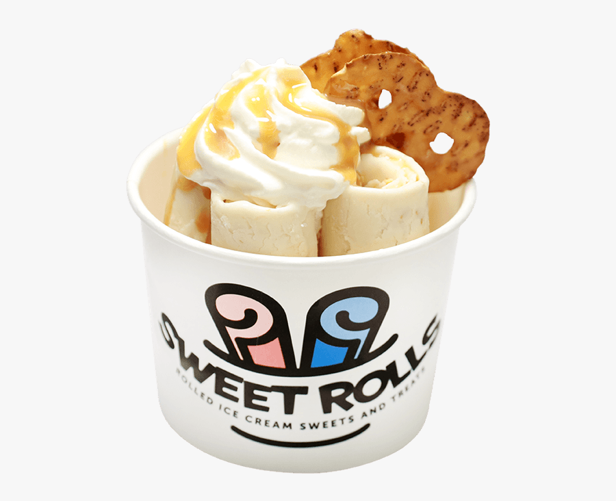 Vanilla Rolled Ice Cream, Transparent Clipart