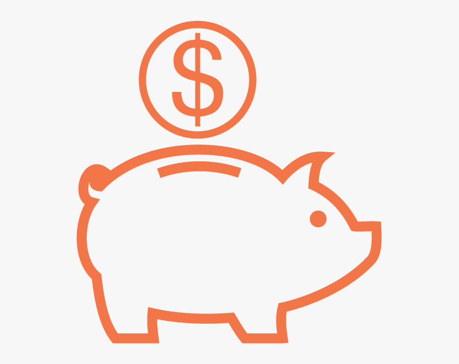 Transparent Save Money Icon Png - Piggy Bank Vector Icon, Transparent Clipart
