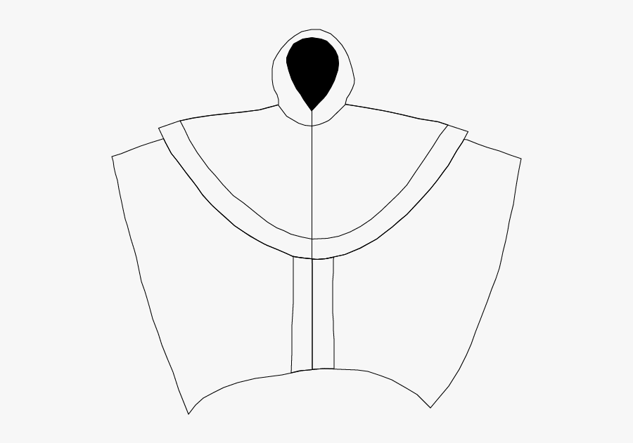 Double Yoke Open Front Cape Half Moon Travel Clothing - Sketch, Transparent Clipart