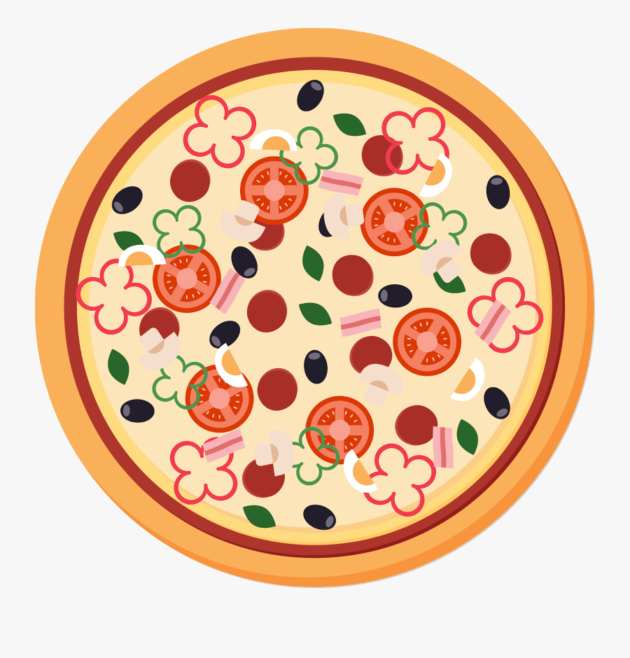 Pizza Vector No Background, Transparent Clipart