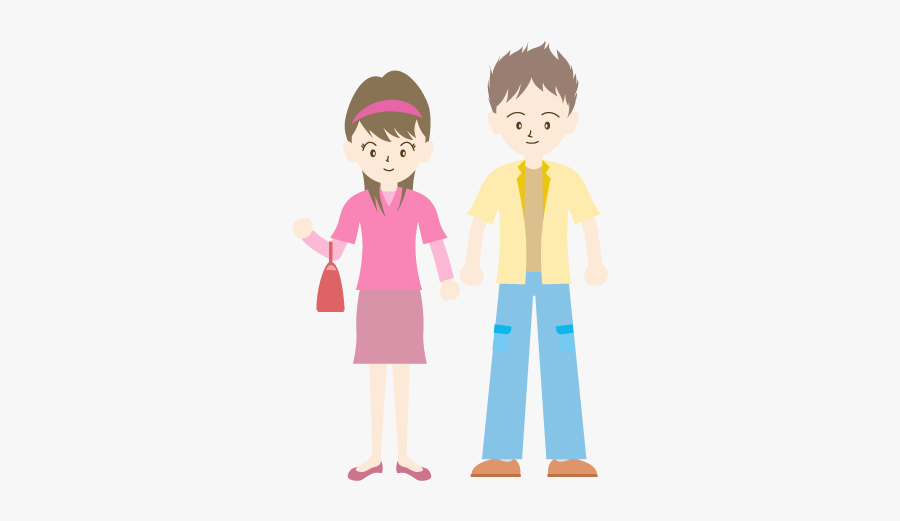 Young Clipart Dating Couple - Cartoon, Transparent Clipart