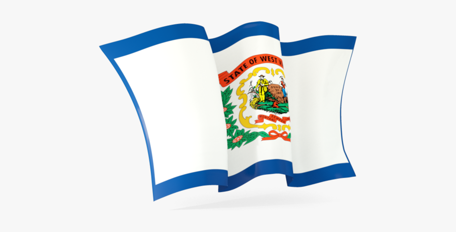 West - Virginia - Clipart - Moving West Virginia Flag, Transparent Clipart