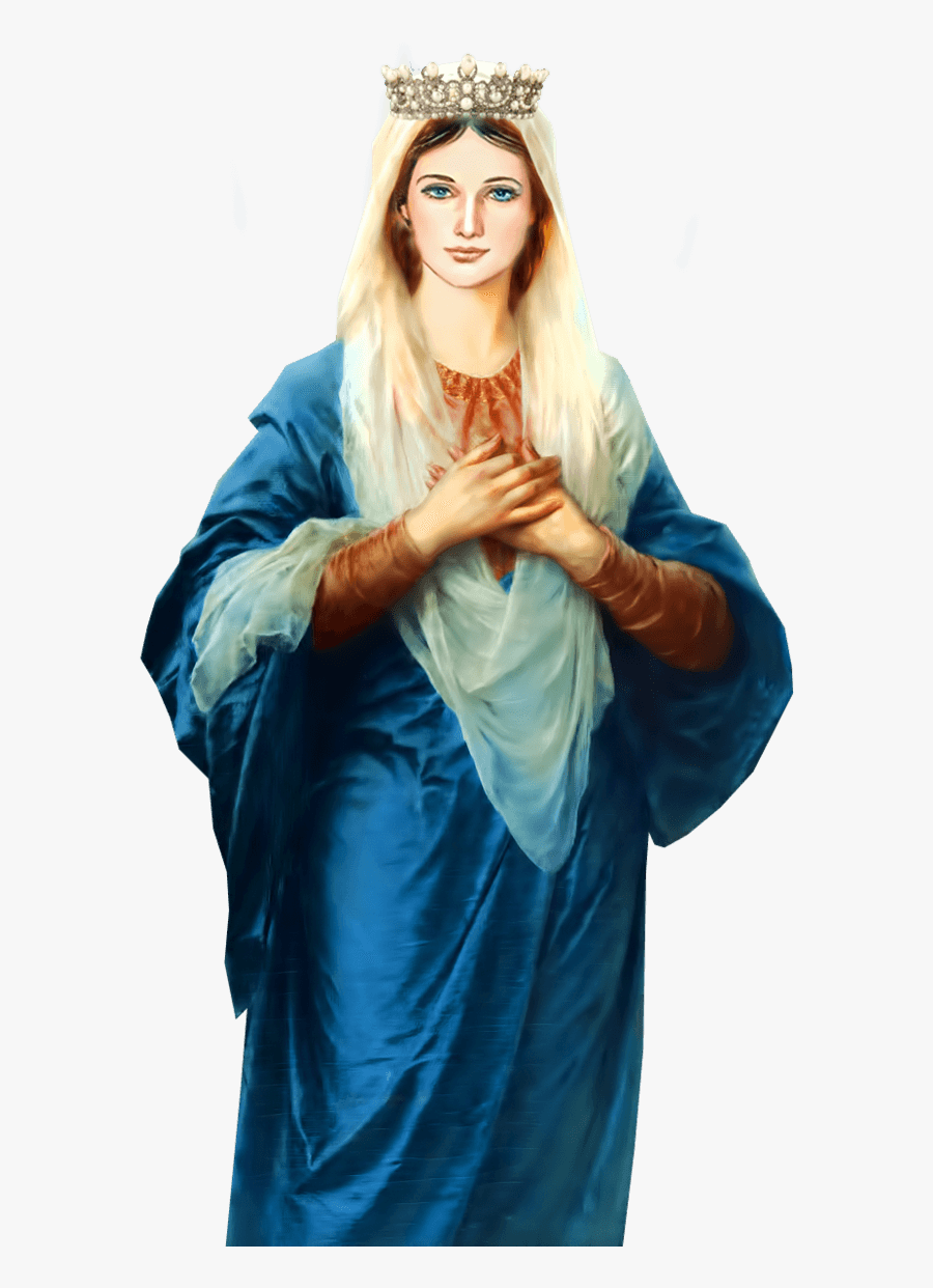 Virgin Mary With Crown - St Mary Png, Transparent Clipart
