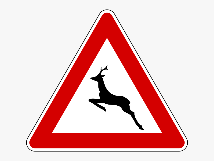German Traffic Signs Animal Crossing, Transparent Clipart