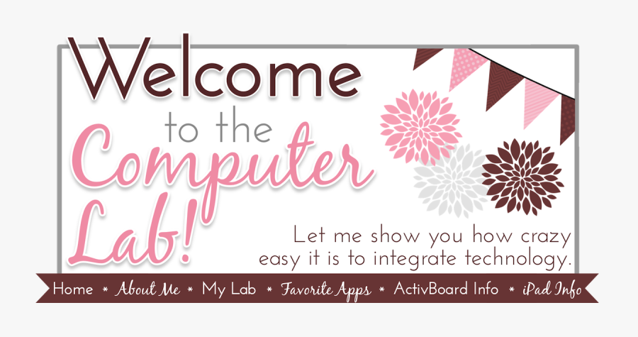Welcome To The Pinterest - Design Computer Lab Words, Transparent Clipart
