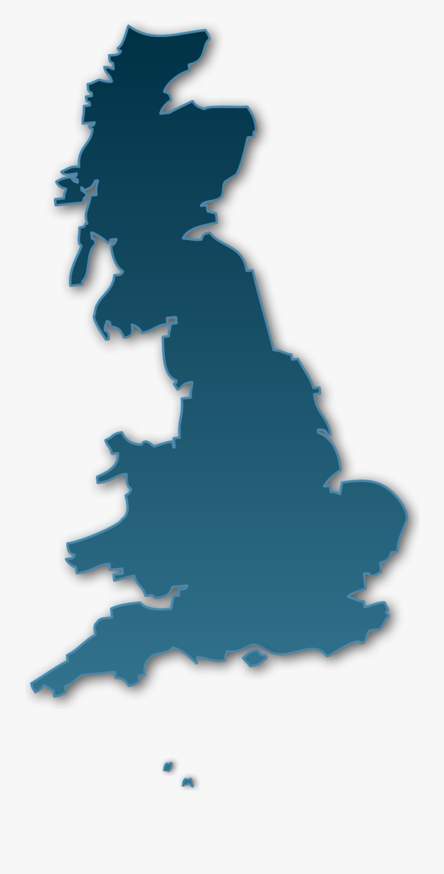 Uk Map Blue - Tynemouth On The Map, Transparent Clipart