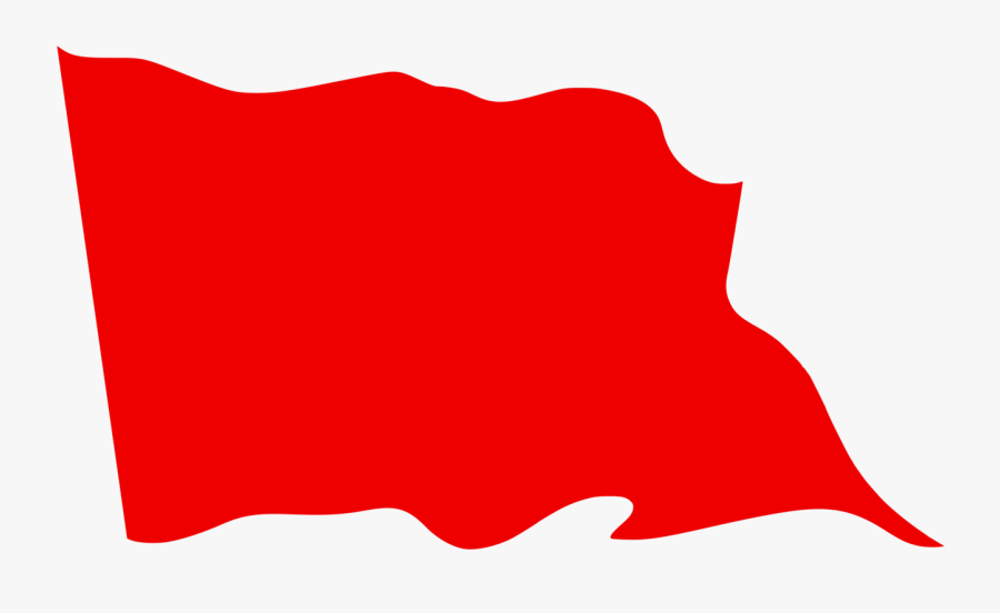 Medium Image - Red Waving Flag Png, Transparent Clipart