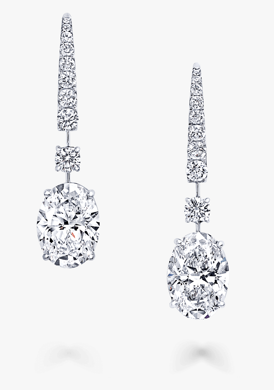 Transparent Diamond Earring Clipart - Graff Diamond Earrings Png , Free