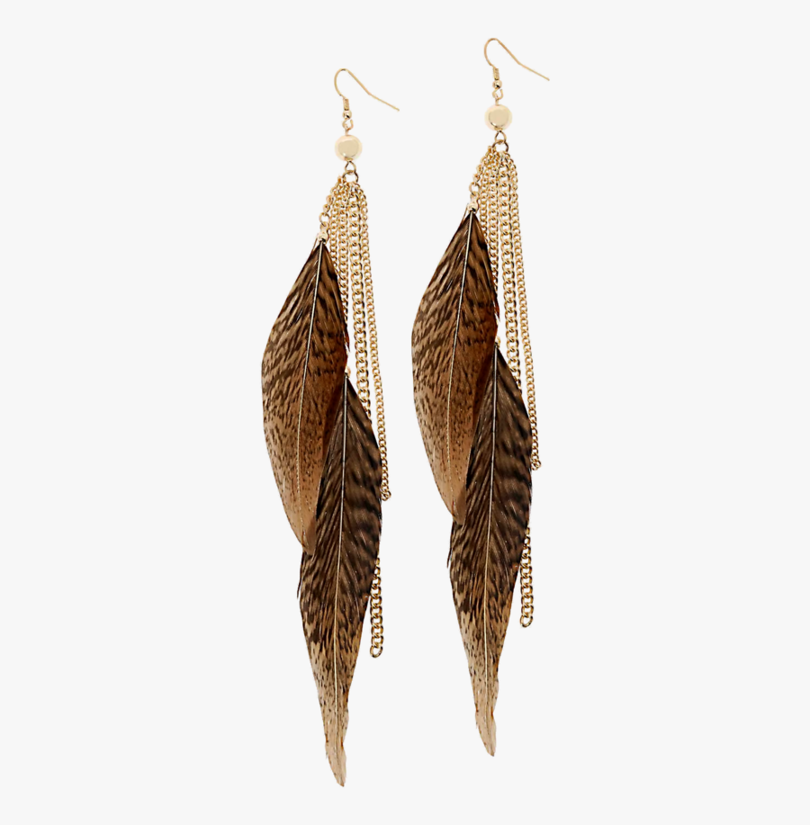 Feather Earrings Png Image - Long Ear Ring Png, Transparent Clipart
