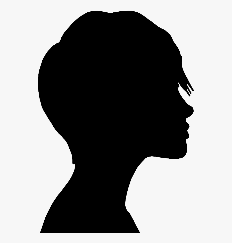 Face Silhouette Of Teenage Girl - Girls Head Silhouette White, Transparent Clipart