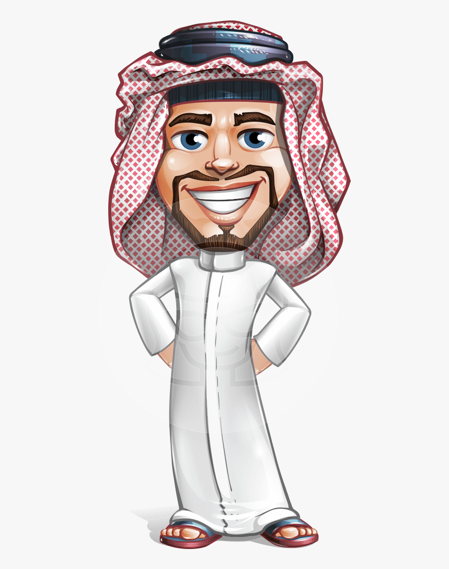 A Male Vector Character - Arab Cartoon Characters, Transparent Clipart