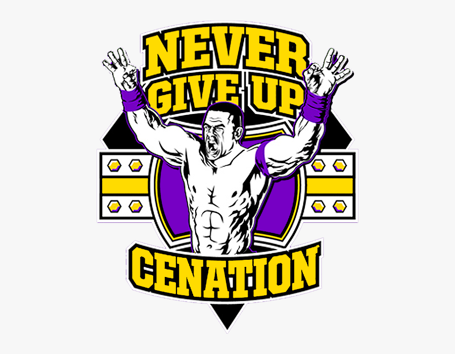 Never Give Up Cenatio - Wwe John Cena Logo Never Give Up 2015, Transparent Clipart