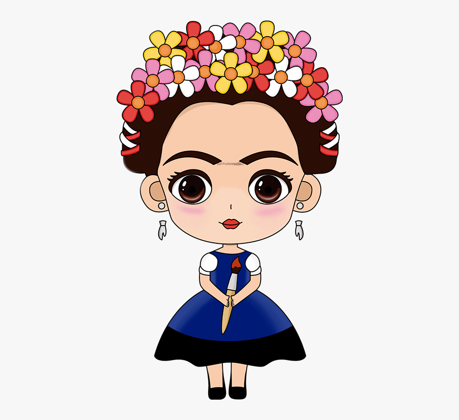 Frida Fridakahlo Drawing Cute Woman - Frida Kahlo Dibujo Png , Free ...