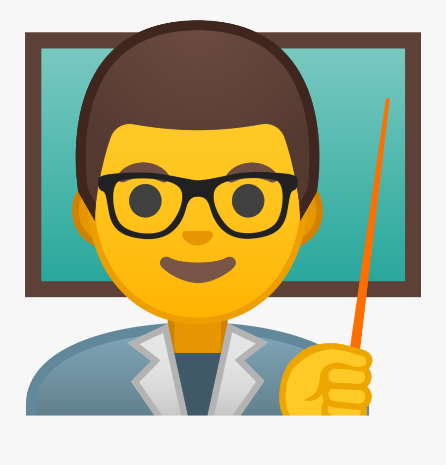 Man Teacher Icon - Teacher Emoji Png, Transparent Clipart