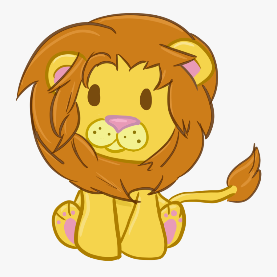 Cute Clipart Lion - Chibi Cute Lion Drawing, Transparent Clipart