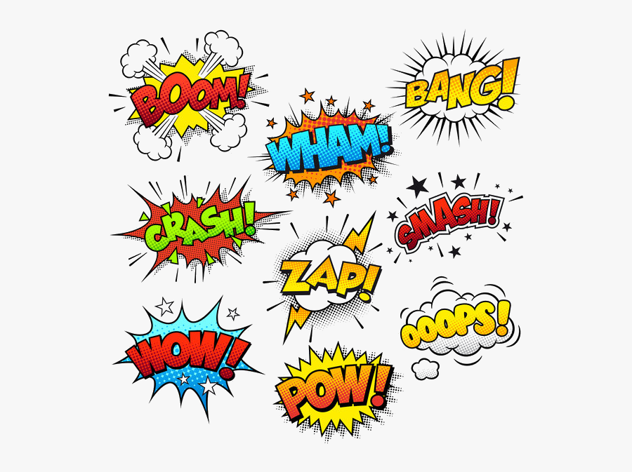 Sound Effect In Comic, Transparent Clipart