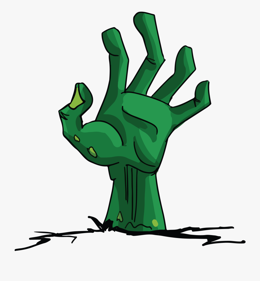 Zombie Hand Png - Transparent Cartoon Zombie Hand, Transparent Clipart
