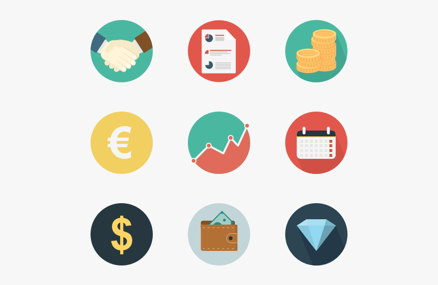 Icons Free Vector Business - Business And Finance Icons Png, Transparent Clipart