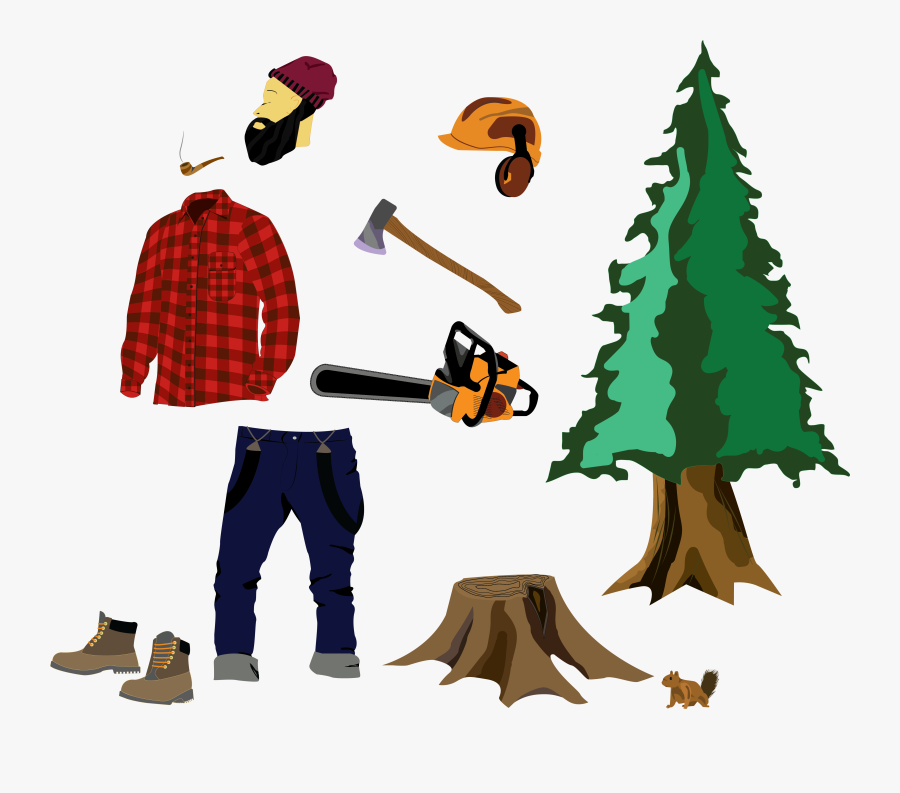 Lumber Jack Icons - Christmas Tree, Transparent Clipart