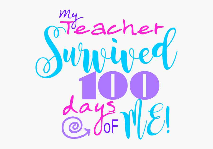 Transparent 100th Day Clipart - Calligraphy, Transparent Clipart
