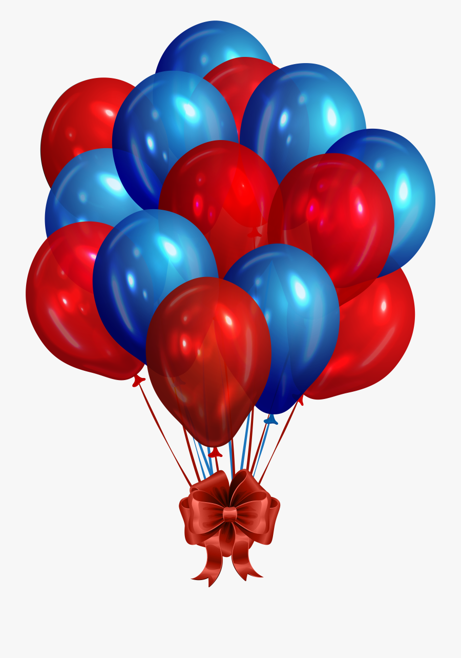 Graphic Free Download Blue Red Clip Art - Happy Birthday Purple And Blue Balloons, Transparent Clipart