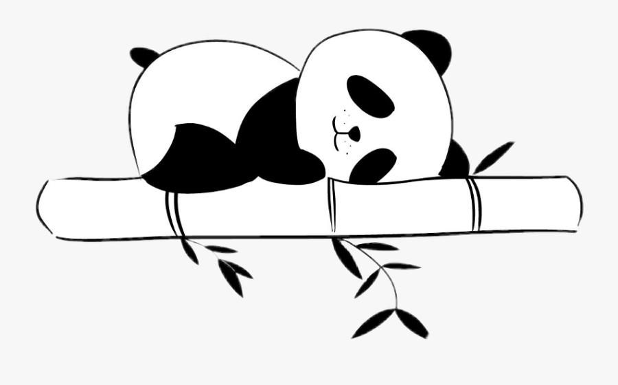 Transparent Bambus Clipart - Cute Lazy Panda Cartoon, Transparent Clipart