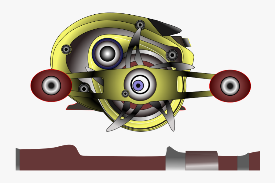 Bait Cast Reel - Vector Bait Casting, Transparent Clipart