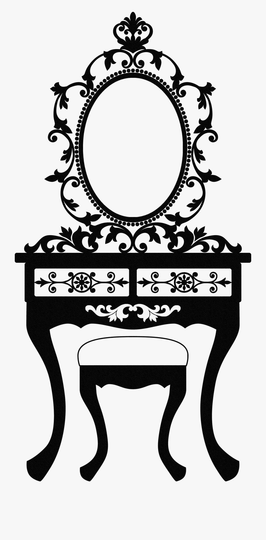 Transparent Clipart Bilder - Vanity Table Clip Art, Transparent Clipart