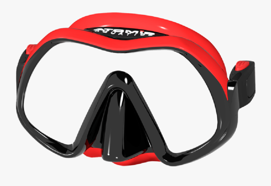 71101 - Atomic Aquatics Venom Frameless Mask Red, Transparent Clipart